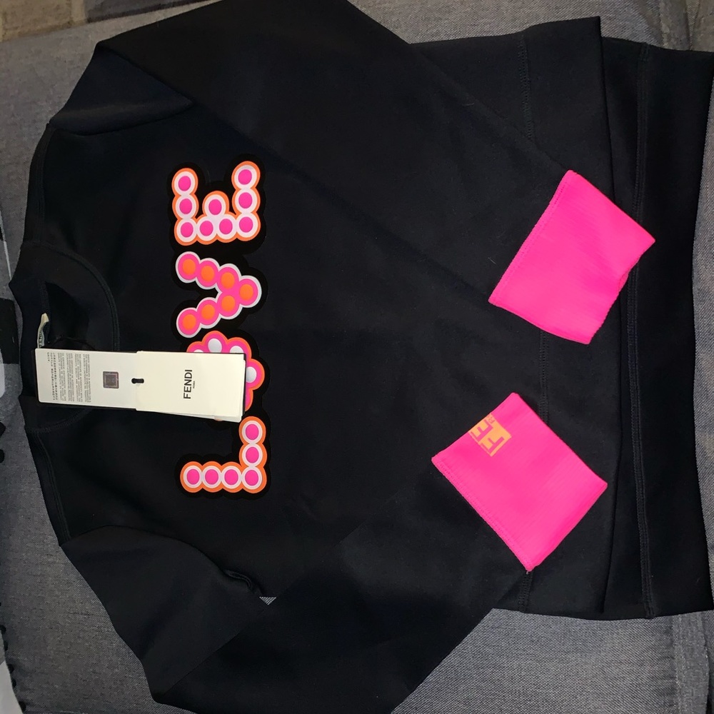 Fendi Felpa Love Studs Jersey